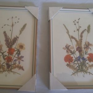 Dried Flowers Framed Art (never used - vintage)